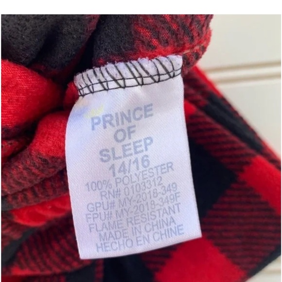 Red and Black Buffalo Plaid Pajama Set with Button-Up Top - Picture 5 of 5